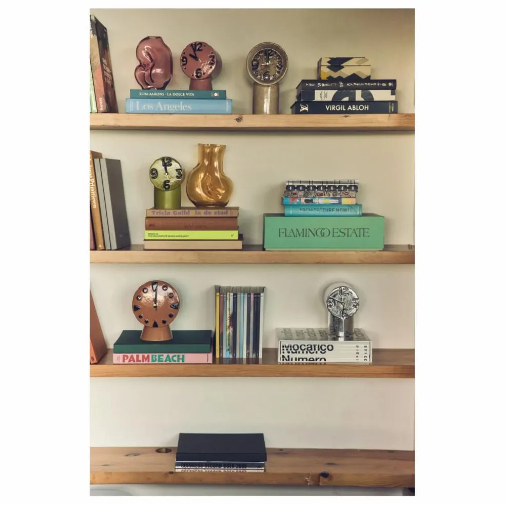 Horloge en céramique Retro | Rose