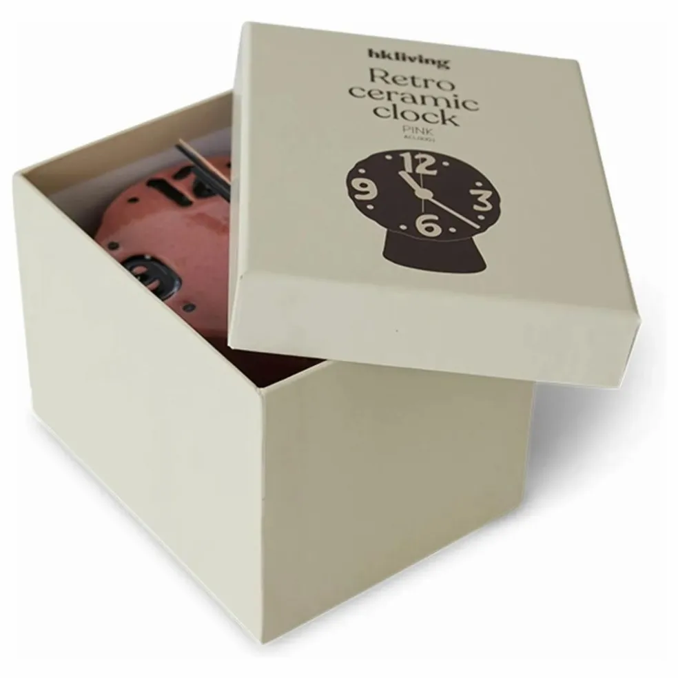 Horloge en céramique Retro | Rose