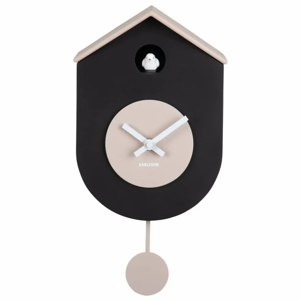 Horloge murale Grato cuckoo | Noir
