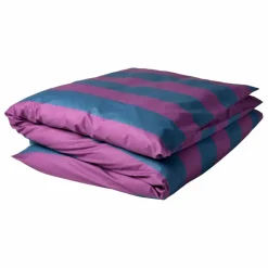 Housse de couette à rayures Malo | Violet
