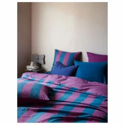 Housse de couette à rayures Malo | Violet