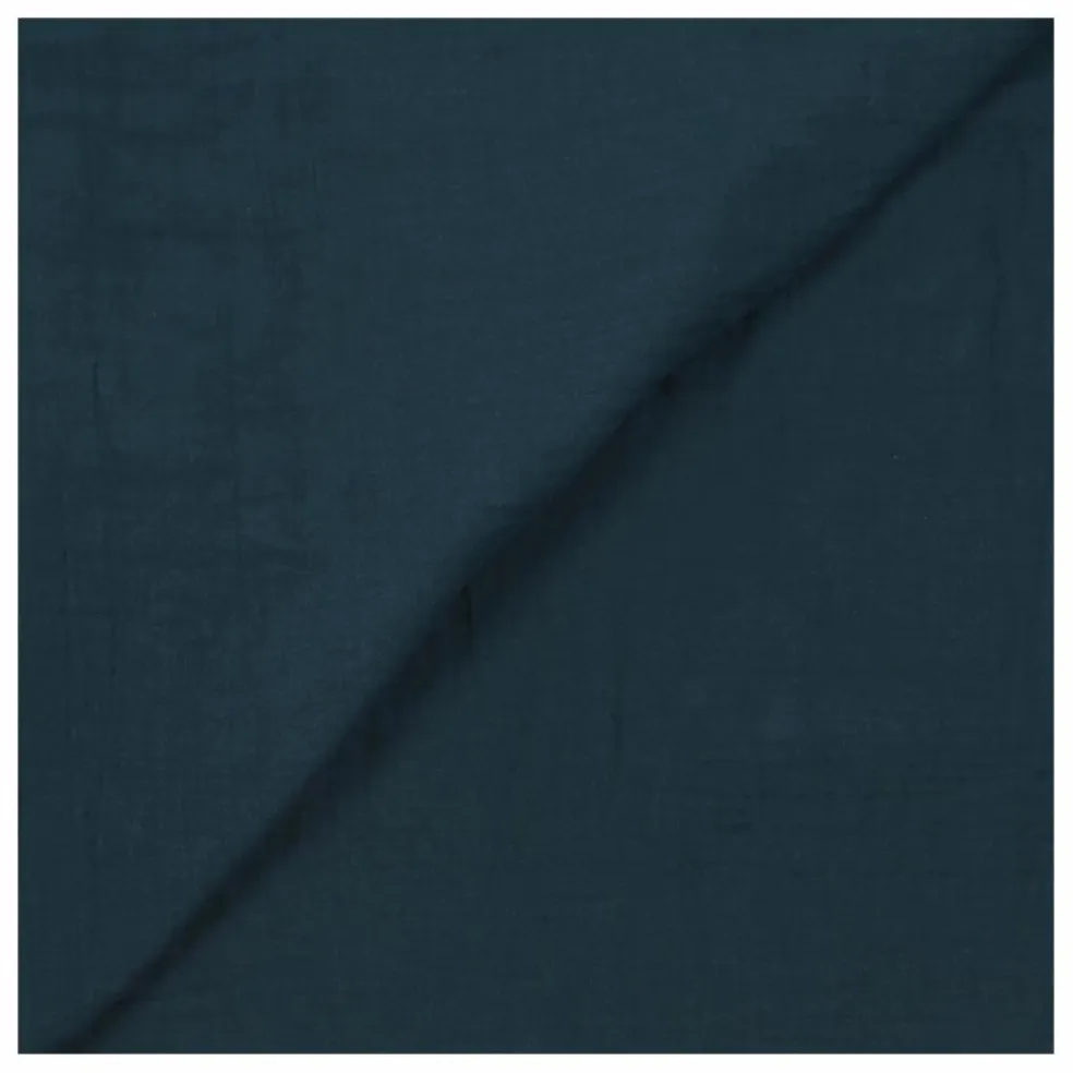 Housse de couette Dili en voile de coton | Bleu de Prusse