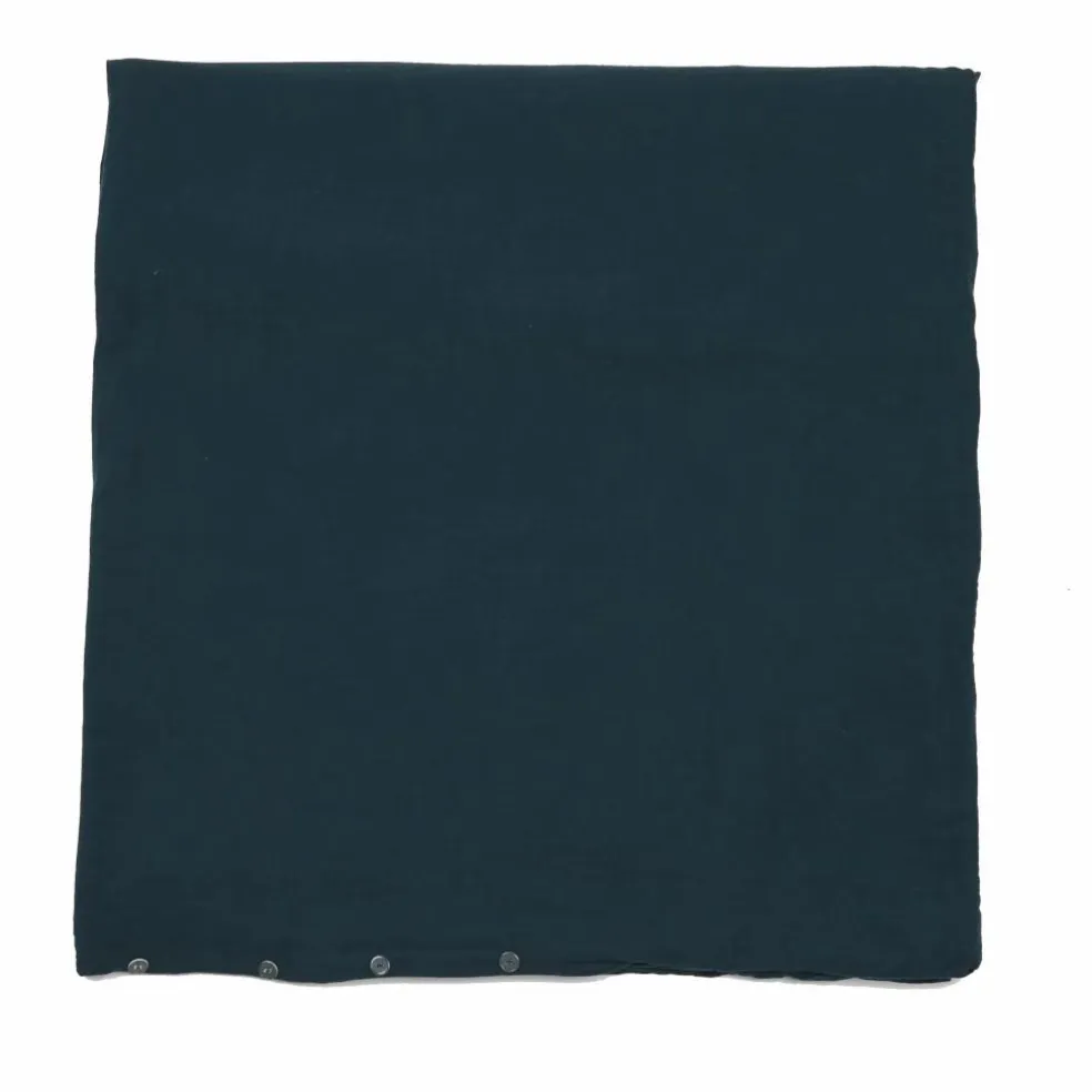 Housse de couette Dili en voile de coton | Bleu de Prusse