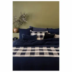 Housse de couette Dili en voile de coton | Encre
