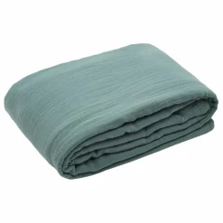 Housse de couette Dili en voile de coton | Bleu stone