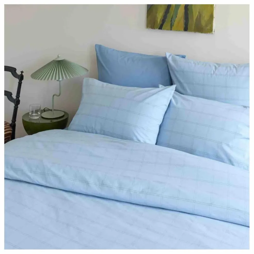 Housse de couette en coton bio Chloë | Bleu ciel