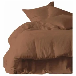 Housse de couette en gaze de coton Mykonos | Mocaccino