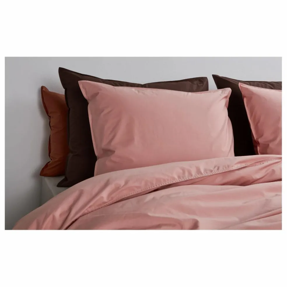Housse de couette en percale organique | Rose poudré