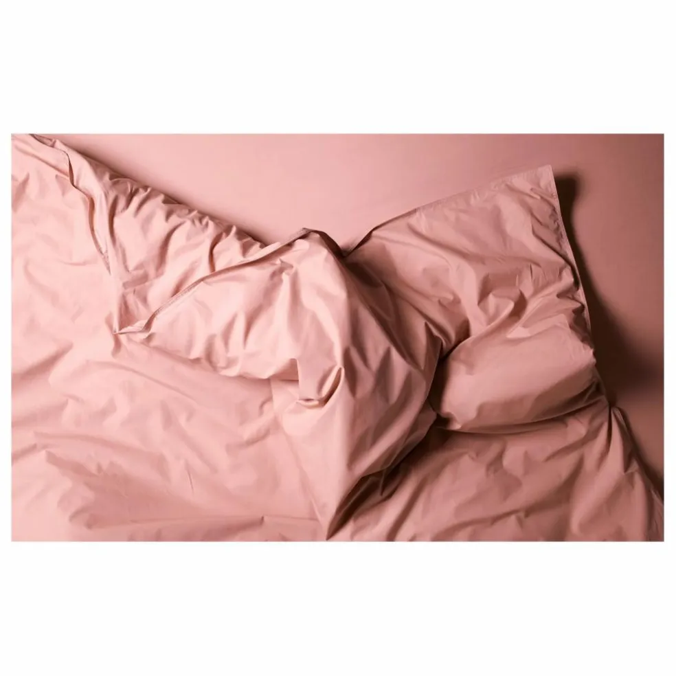 Housse de couette en percale organique | Rose poudré