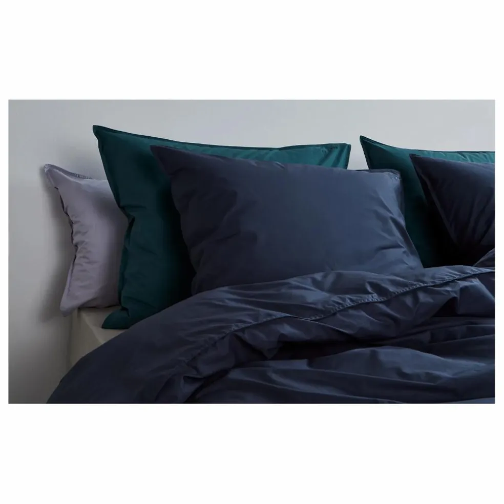 Housse de couette en percale organique | Bleu marine