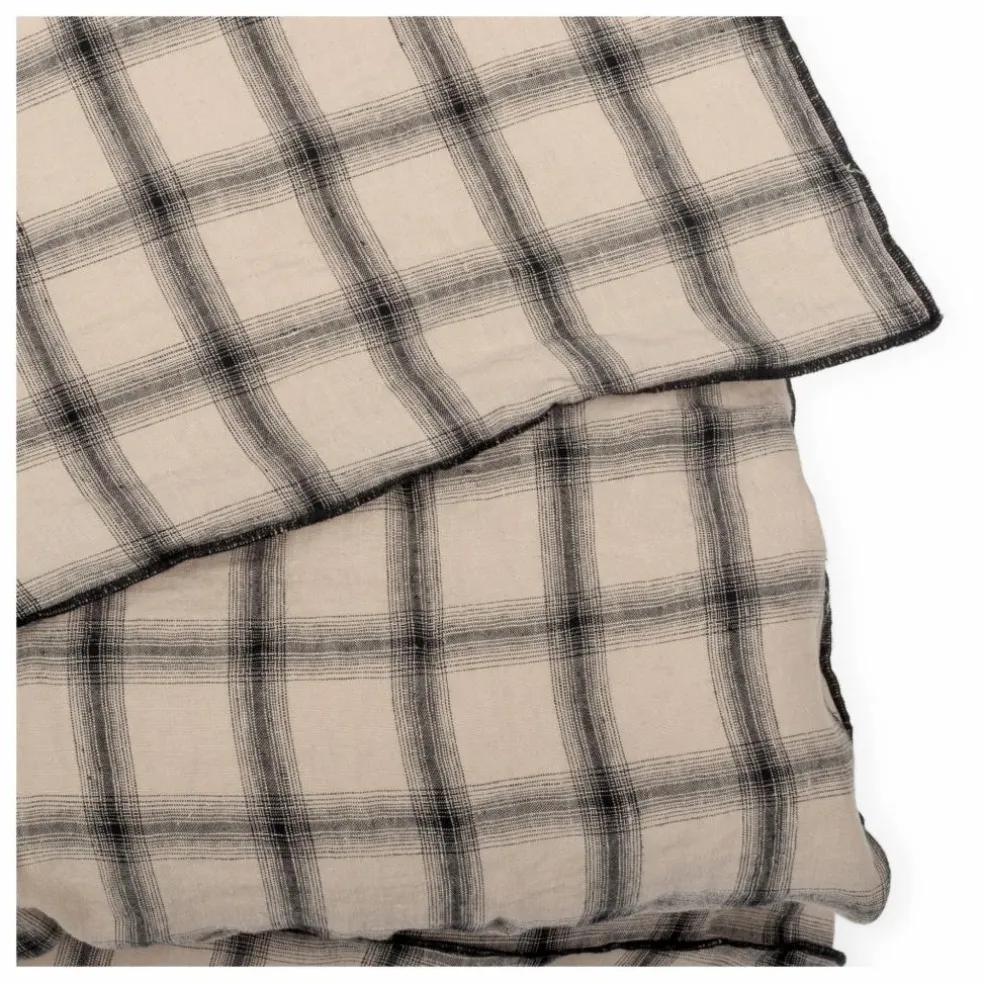 Housse de couette Highlands en lin lavé | Beige rosé