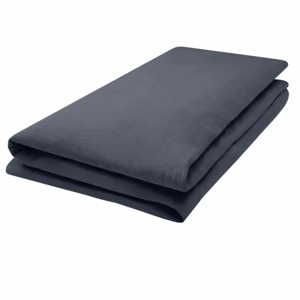 Housse de couette Lin lavé | Bleu Tempête