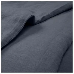 Housse de couette Lin lavé | Bleu Tempête