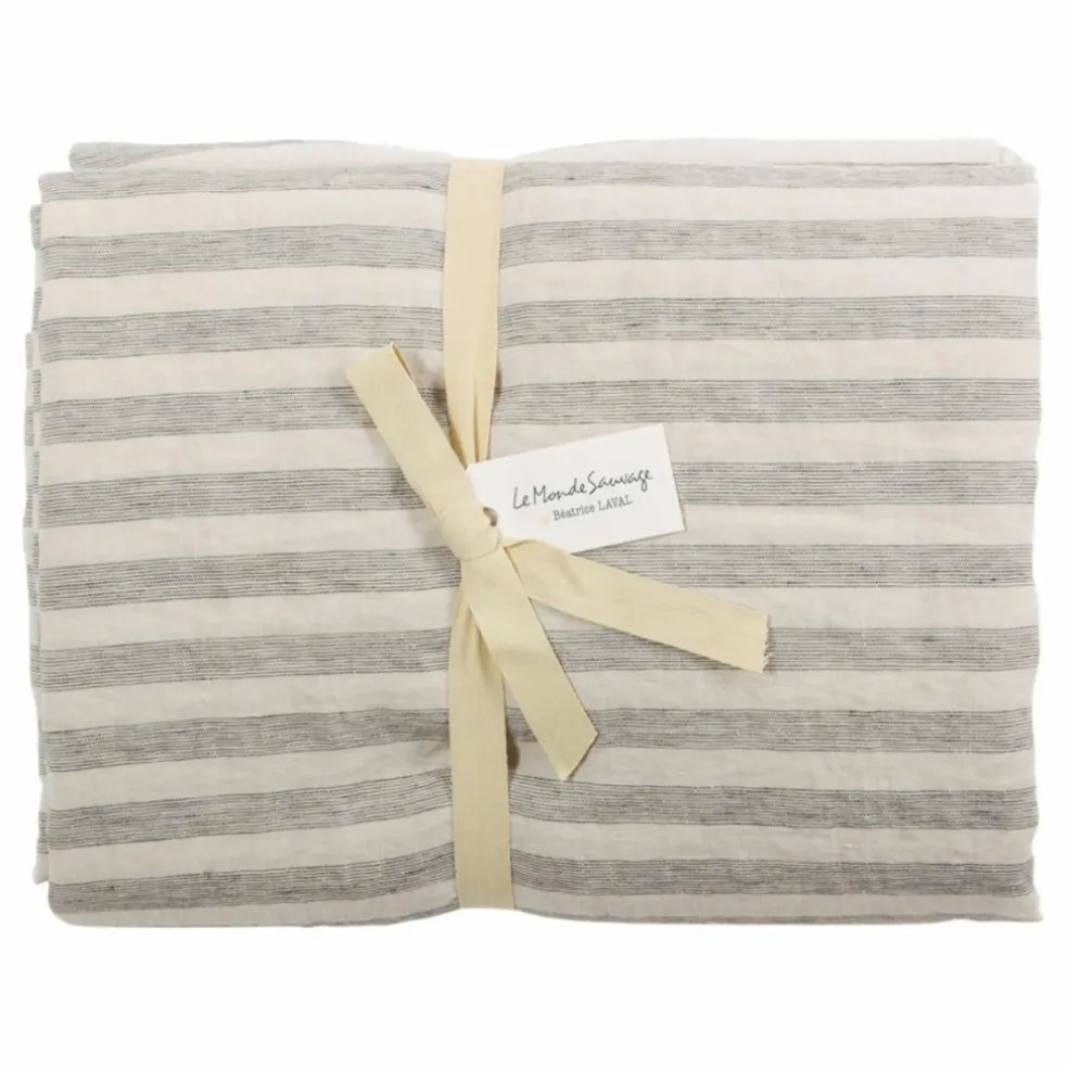Housse de couette Sandhills en lin | Blanc cassé