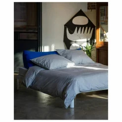 Housse de couette Striped en Coton Bio | Bleu