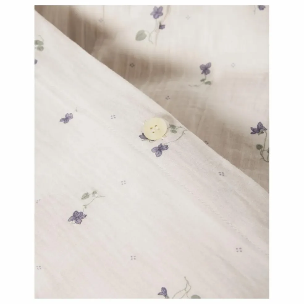 Housse de couette Viola en mousseline de coton