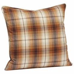 Housse de coussin à carreaux en coton | Citrouille