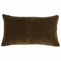 Housse de coussin Argentine Pied-de-poule | Café