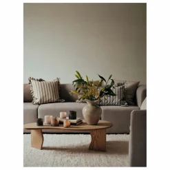 Housse de coussin carré Ina | Marron