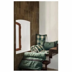 Housse de coussin en lin lavé Palma | Bleu
