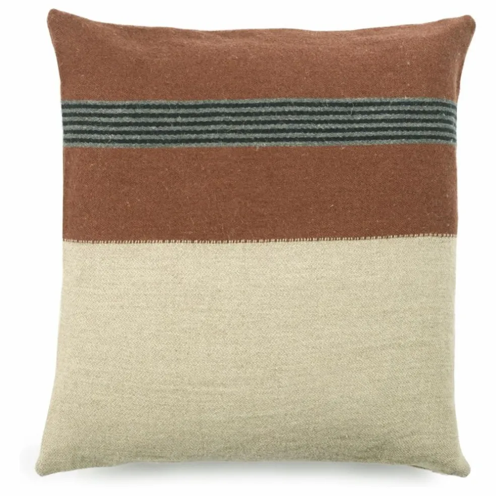 Housse de coussin en lin Sienna | Marron