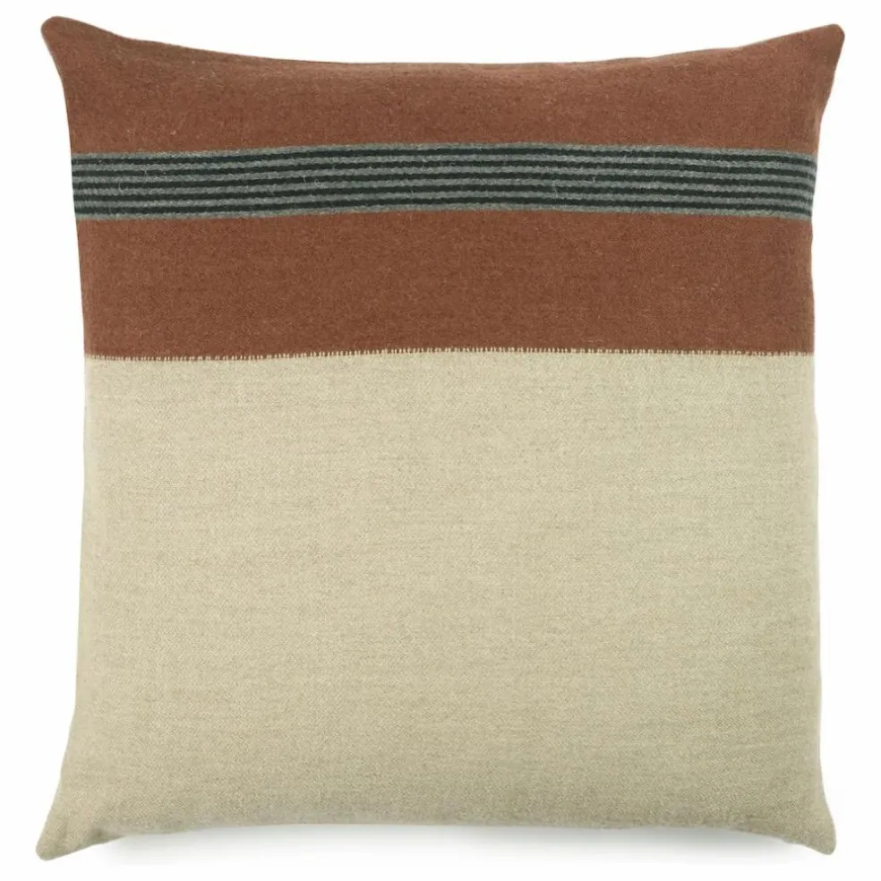 Housse de coussin en lin Sienna | Marron