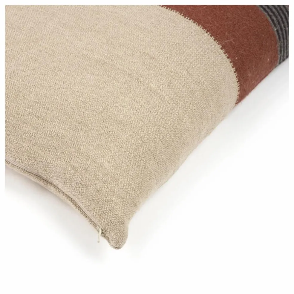 Housse de coussin en lin Sienna | Marron