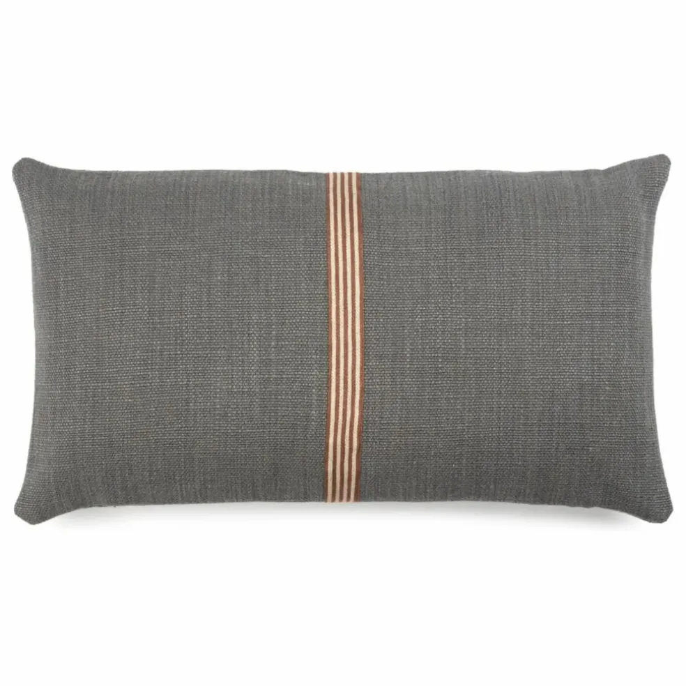 Housse de coussin en lin Jasper | Charbon