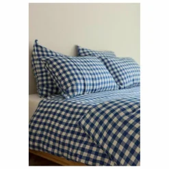 Housse de coussin en lin lavé Taormina | Bleu