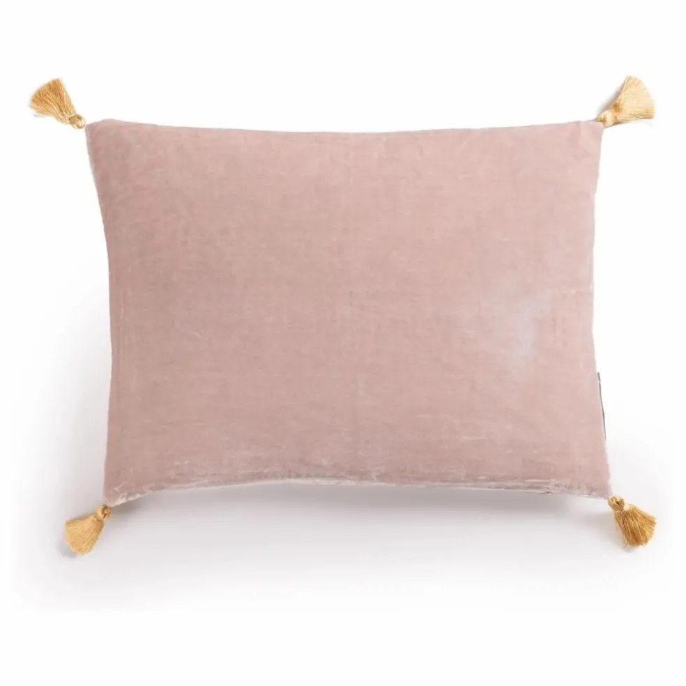 Housse de coussin en velours de soie Goa | Rose