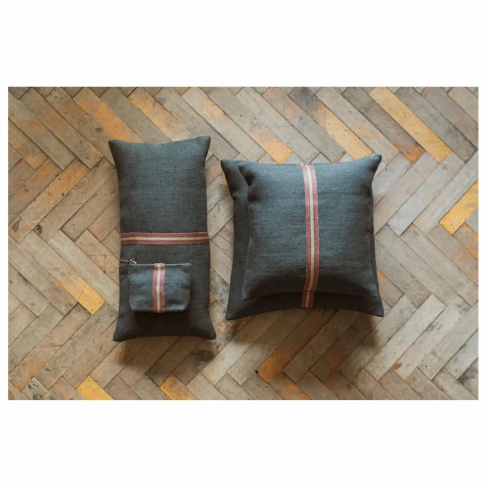 Housse de coussin Jasper | Gris anthracite