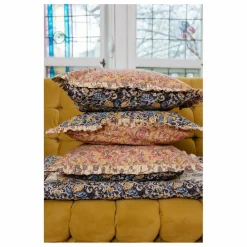 Housse de coussin Jimy en coton bio | Ocre