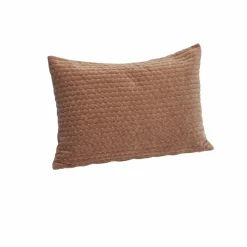 Housse de coussin matelassée en velours | Vieux Rose