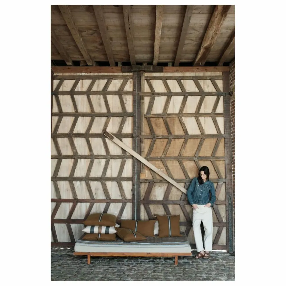 Housse de coussin Miles | Tabac