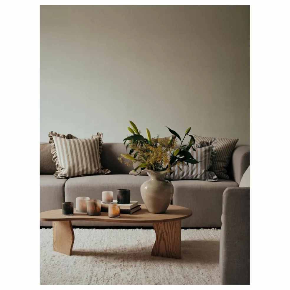 Housse de coussin rectangulaire Ina | Marron