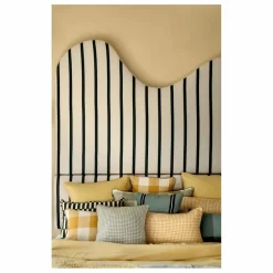 Housse de coussin vichy Piana II | Jaune Paille