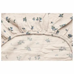 Housse de matelas à langer Blueberry en mousseline de coton | Ivoire