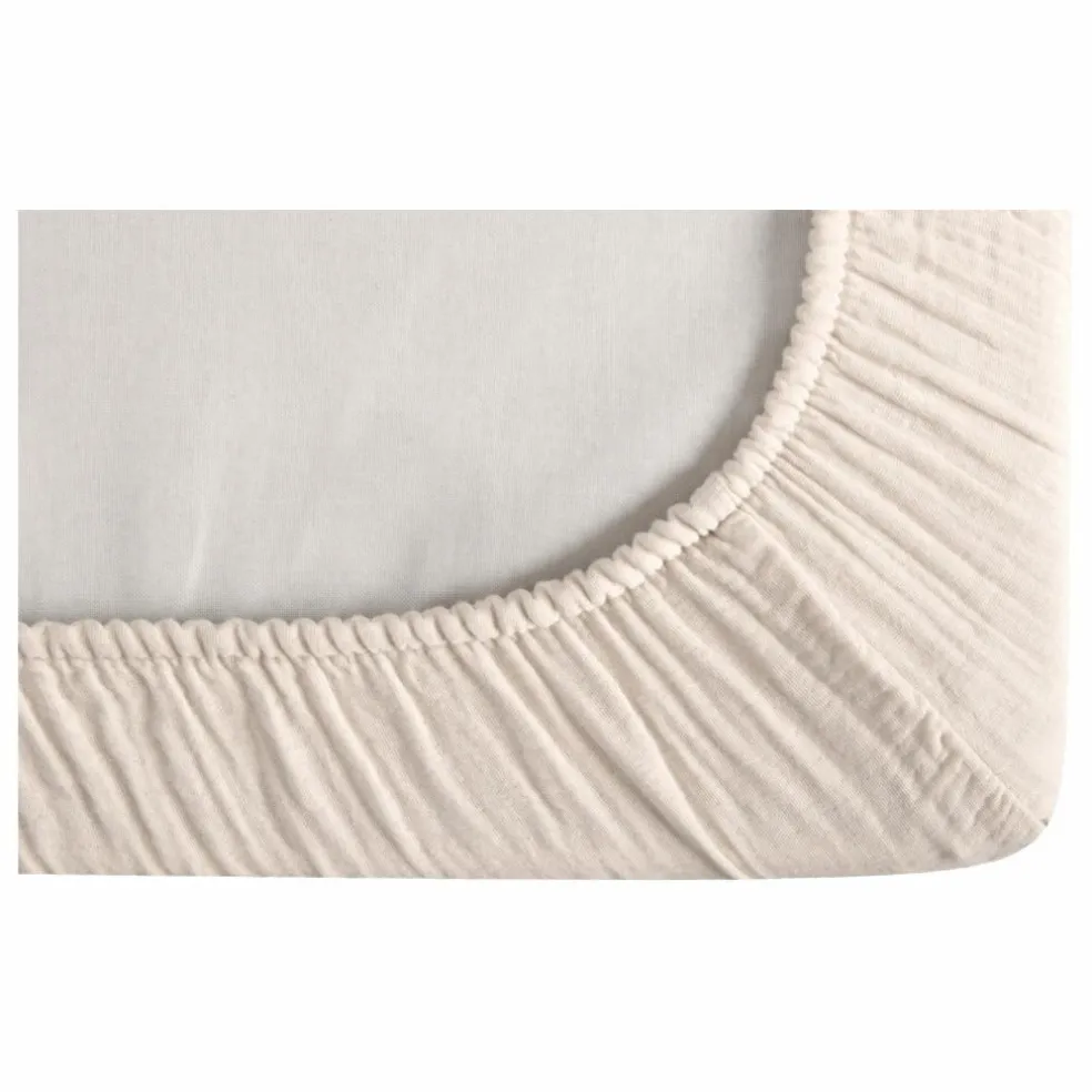 Housse de matelas à langer en mousseline de coton