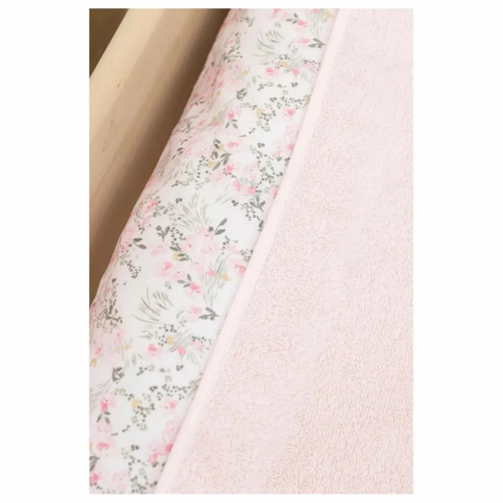 Housse de matelas à langer Jardin Hivernal | Rose