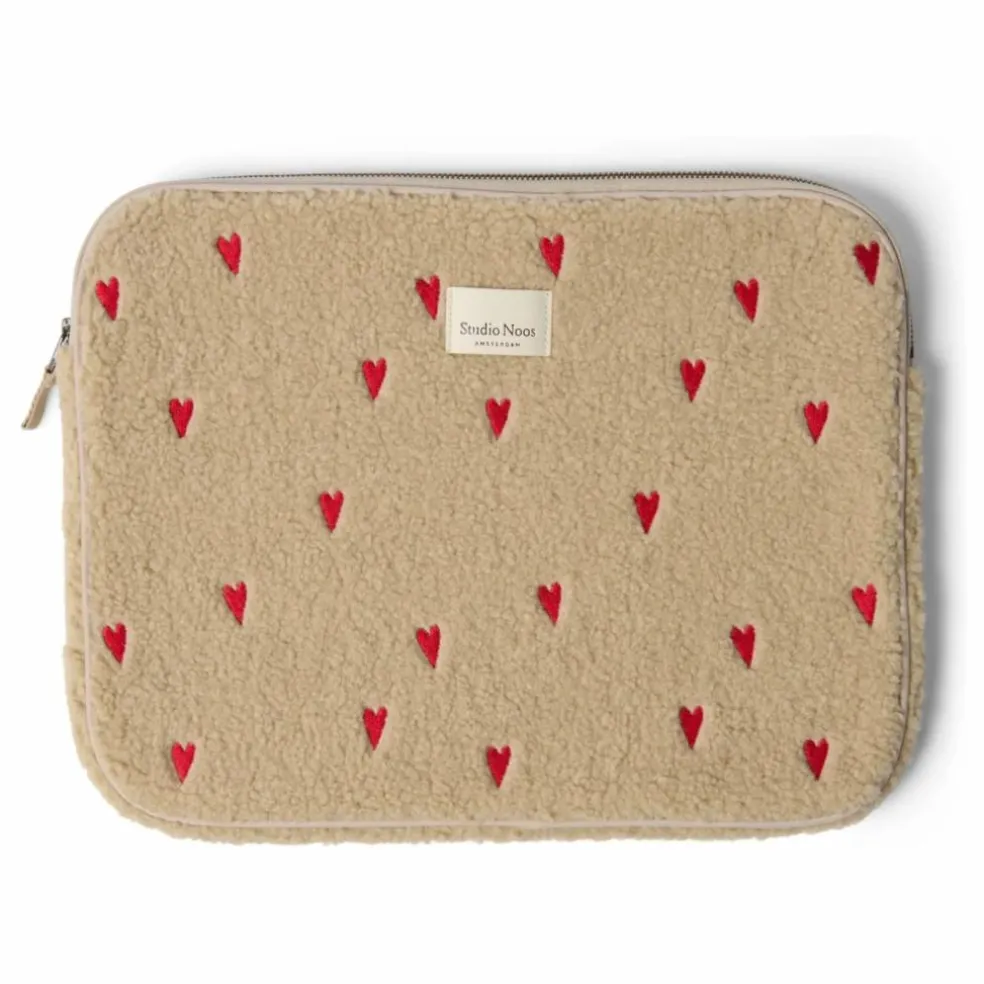 Housse d'ordinateur Hearts | Ecru