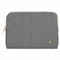 Housse d'ordinateur rayée en coton bio Basile | Caviar