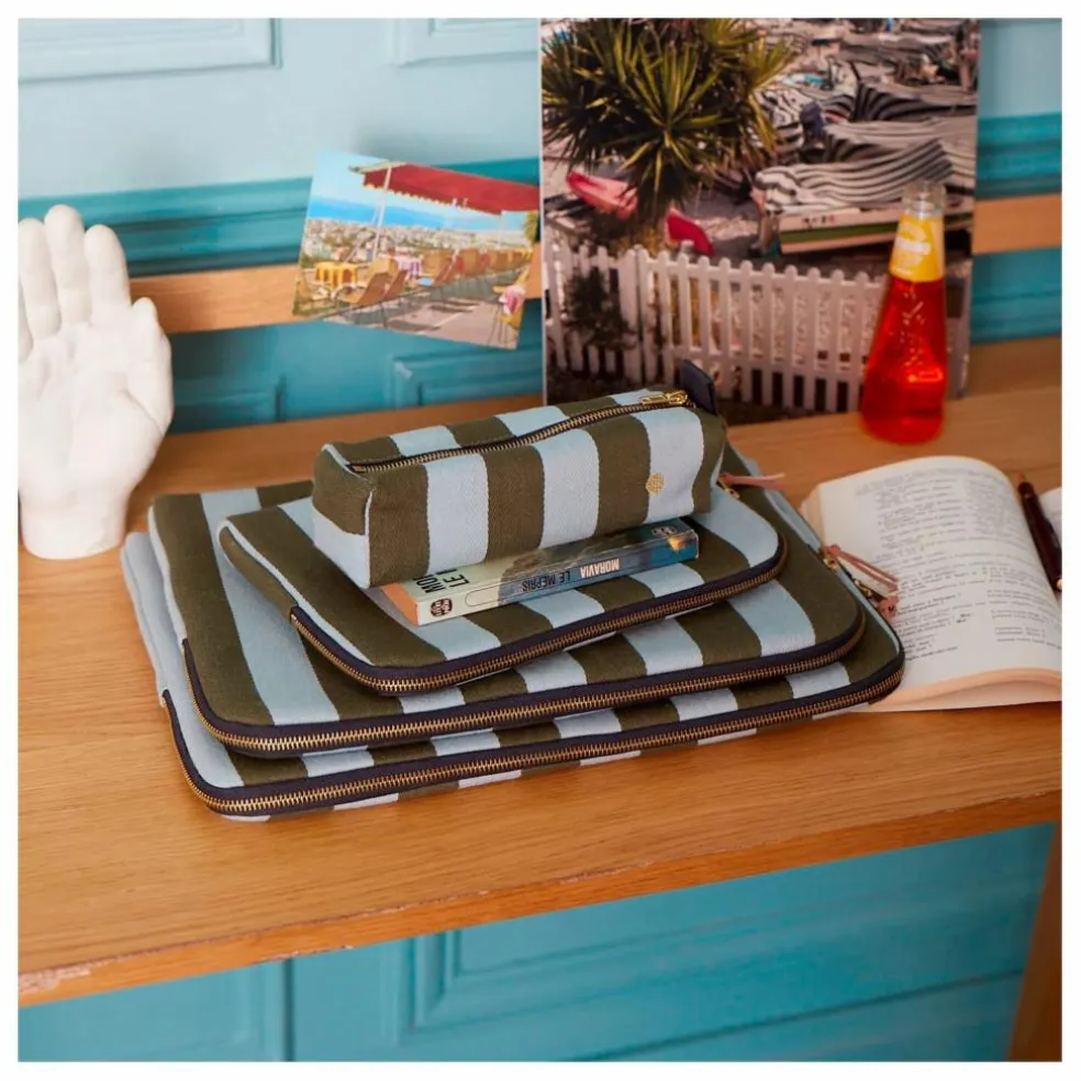 Housse Ordinateur Rita 16" | Bleu Turquoise - Vert Foncé