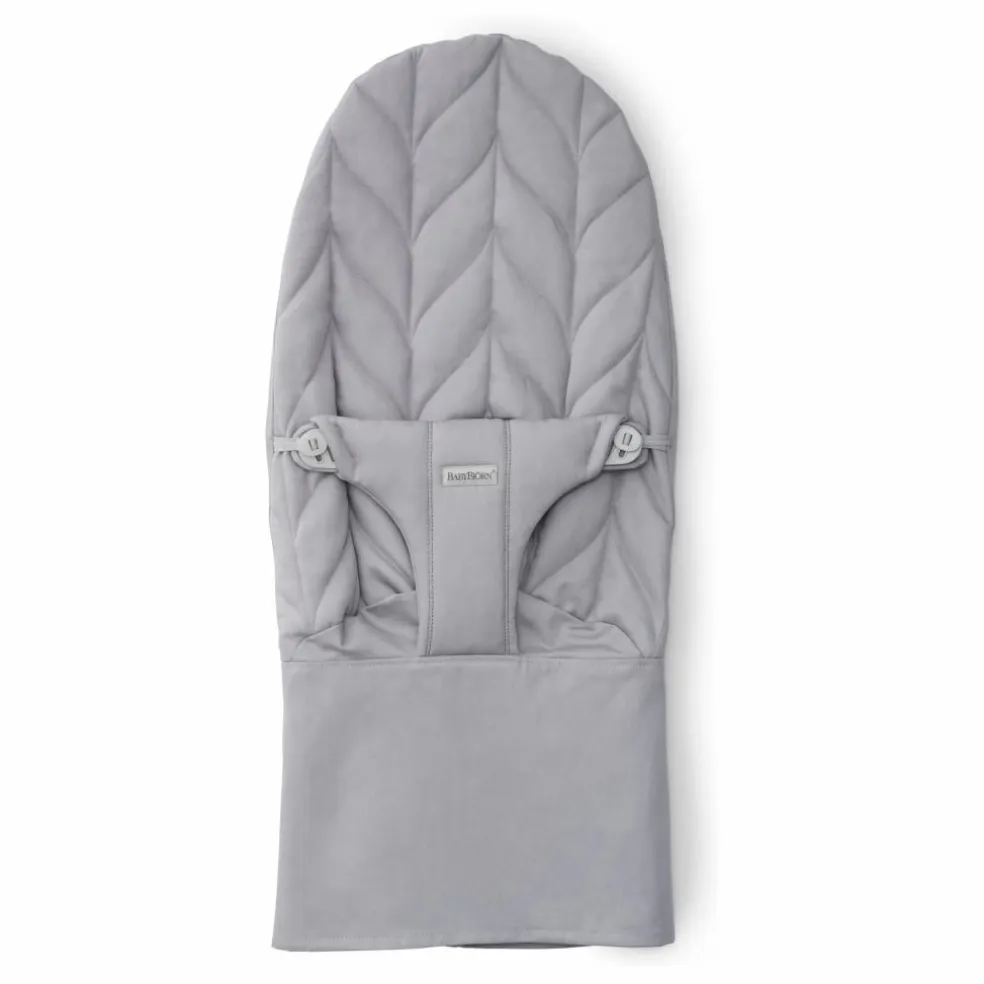 Housse pour transat Bliss en coton matelassé Pétale | Gris clair