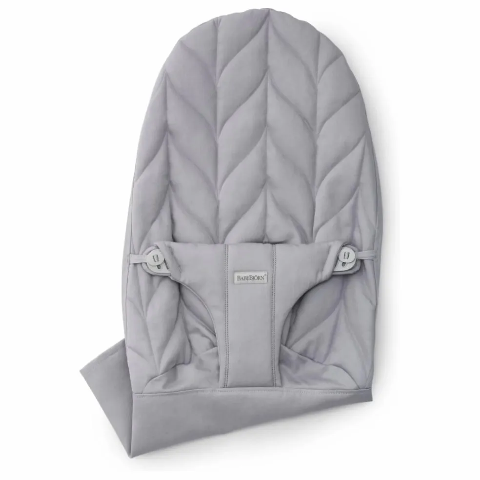 Housse pour transat Bliss en coton matelassé Pétale | Gris clair