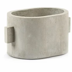 Jardinière Oval en béton | Gris