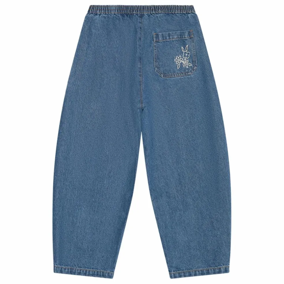 Jean Balloon Brodé Gianna | Bleu jean