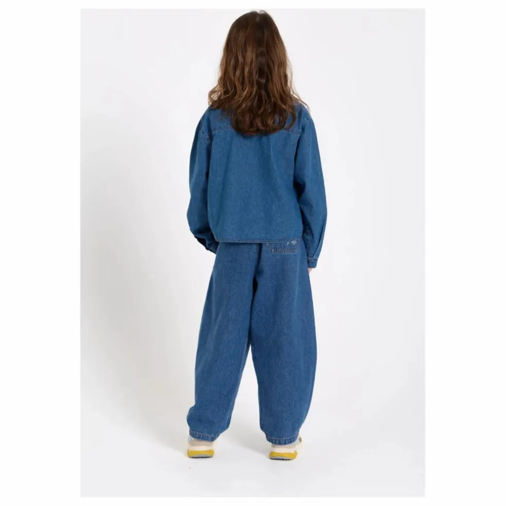 Jean Balloon Brodé Gianna | Bleu jean
