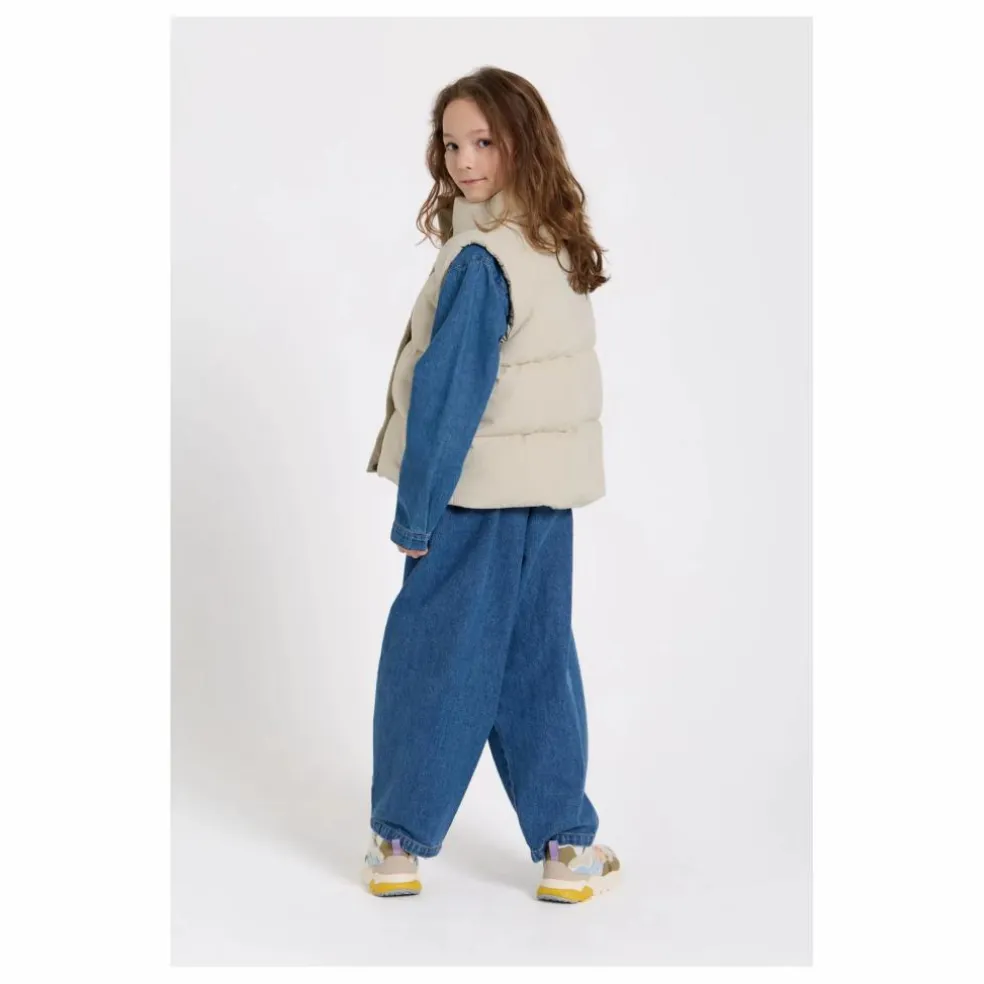Jean Balloon Brodé Gianna | Bleu jean