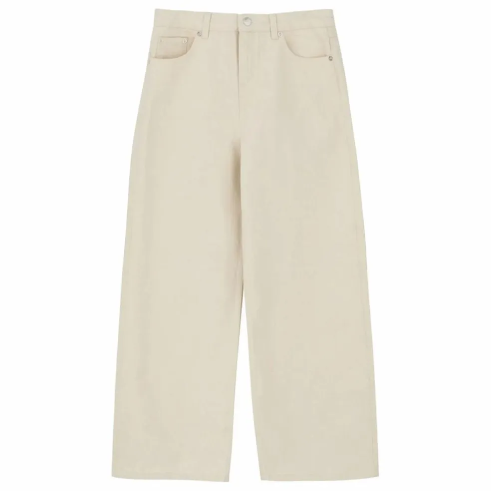 Jean Crop Taylor Coton Bio | Ecru