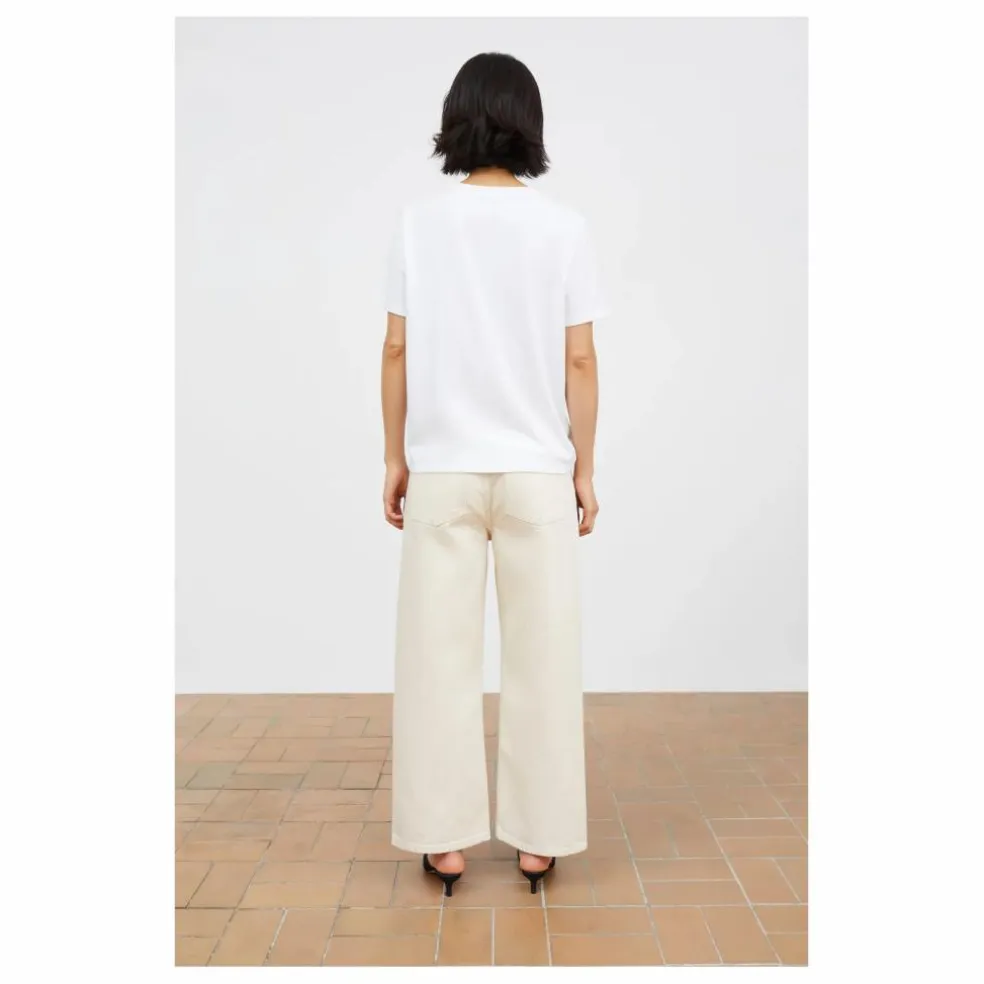 Jean Crop Taylor Coton Bio | Ecru